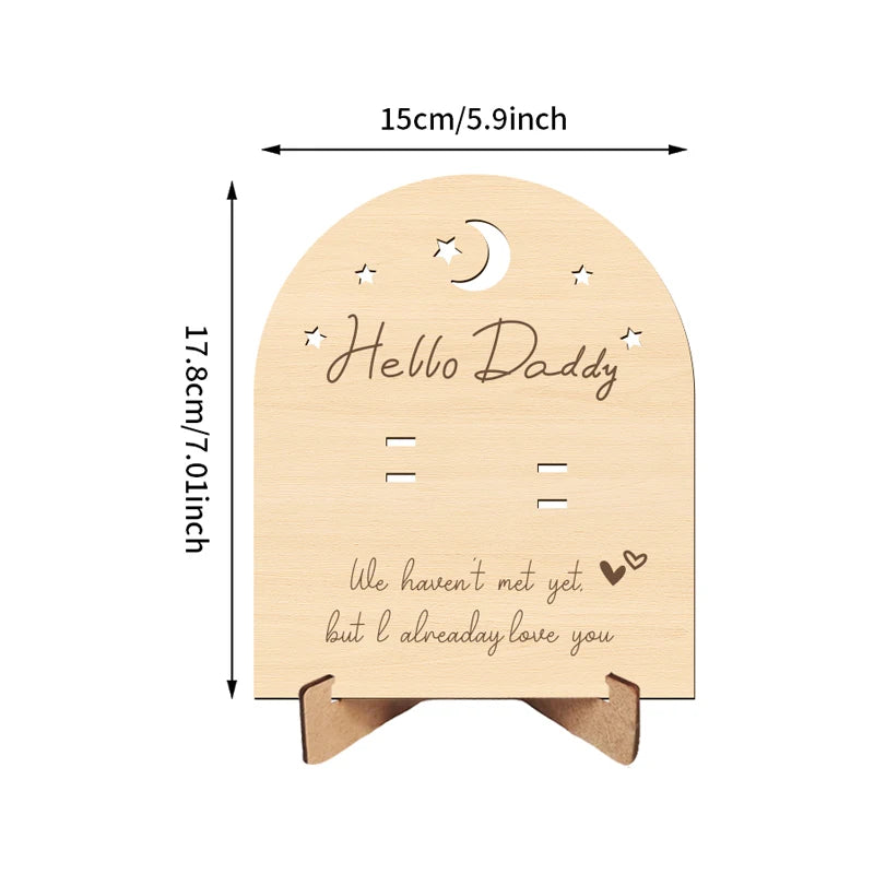 YOMDID Pregnancy Announcement Sign Photobooth Props Wooden Pregnancy Test Pregnancy Reveal Photobooth Prop Dad Father's Day Gift
