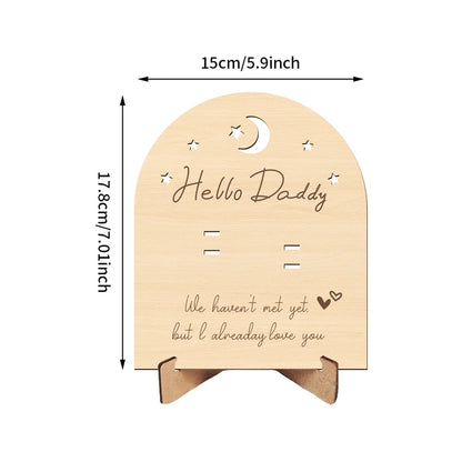 YOMDID Pregnancy Announcement Sign Photobooth Props Wooden Pregnancy Test Pregnancy Reveal Photobooth Prop Dad Father's Day Gift