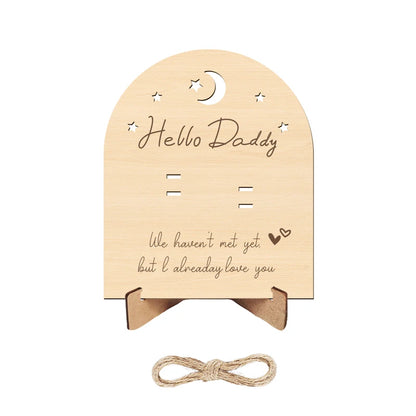 YOMDID Pregnancy Announcement Sign Photobooth Props Wooden Pregnancy Test Pregnancy Reveal Photobooth Prop Dad Father's Day Gift