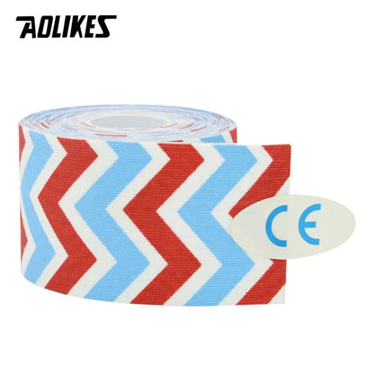AOLIKES Kinesiology Tape Cotton 5CM With Prints Sports Accessory Elastoplast Waterproof for Muscle Support Pain Relief