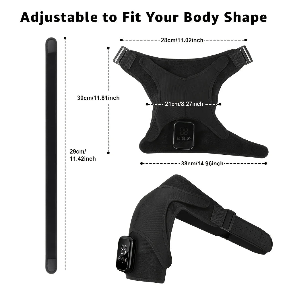 1 Shoulder Massager, Vibrating Shoulder Support, Shoulder Massage Support Belt, Arm Muscle Relaxation Belt
