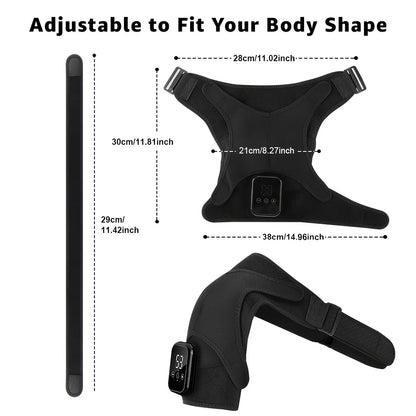 1 Shoulder Massager, Vibrating Shoulder Support, Shoulder Massage Support Belt, Arm Muscle Relaxation Belt