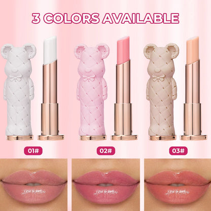 Beauty Glazed Bear Moisturizing Lipstick, Colored Lip Balm, Nourishing Lip Stick, Easy to Color, Watery