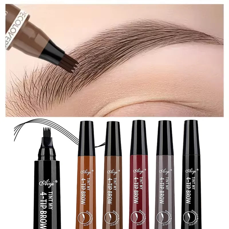 4 fork microblading waterproof eyebrow pencil