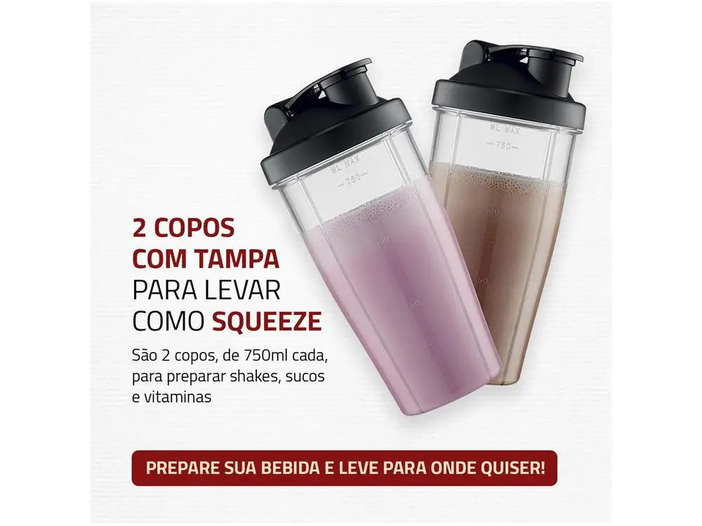 Mondial Personal Blender Blender DG-01 2 Speeds 300W Black and Silver Blender-110V