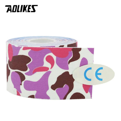 AOLIKES Kinesiology Tape Cotton 5CM With Prints Sports Accessory Elastoplast Waterproof for Muscle Support Pain Relief
