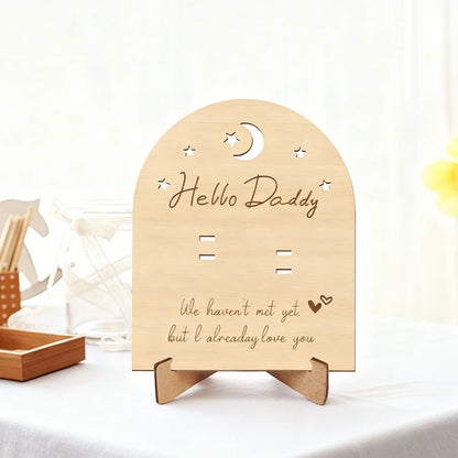 YOMDID Pregnancy Announcement Sign Photobooth Props Wooden Pregnancy Test Pregnancy Reveal Photobooth Prop Dad Father's Day Gift