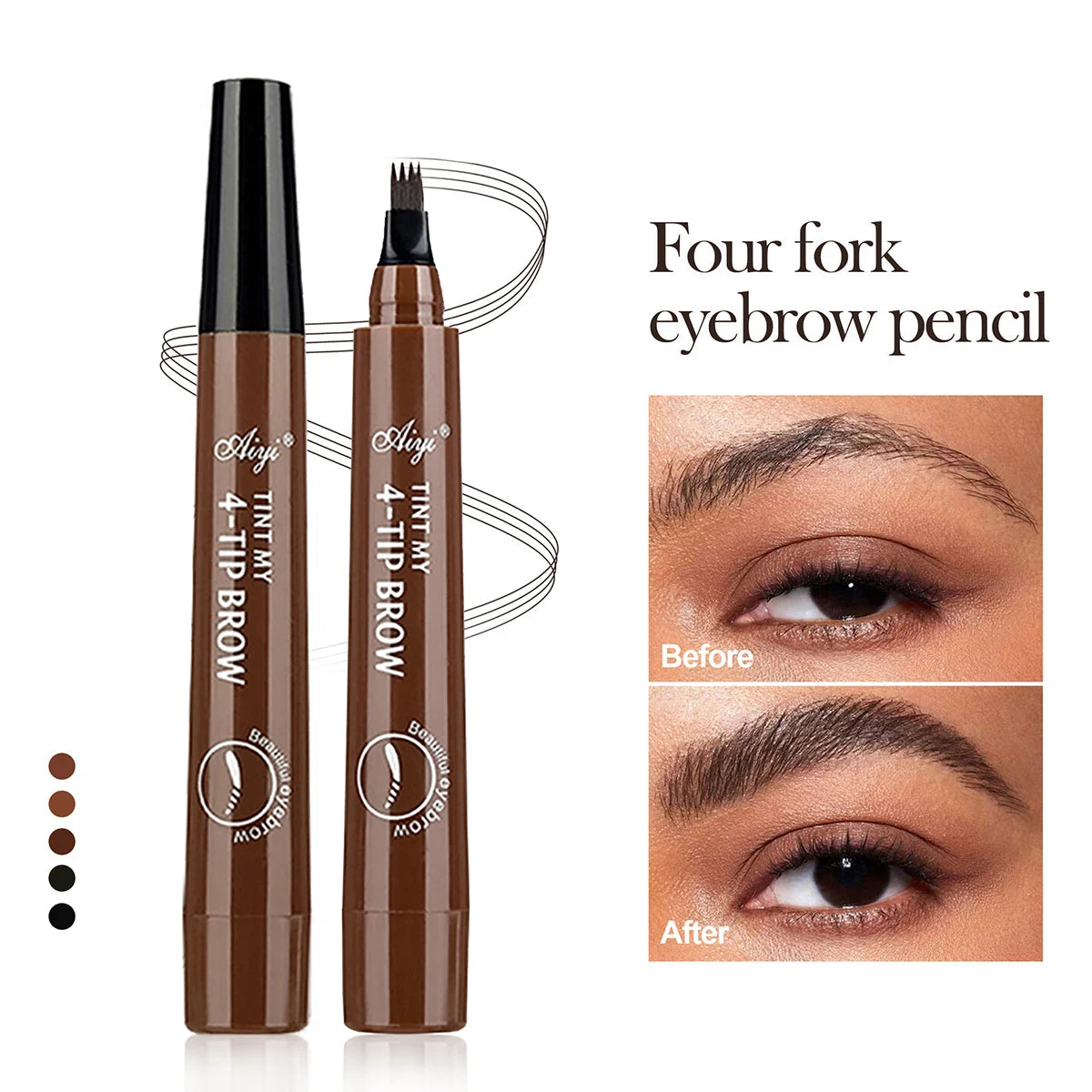 4 fork microblading waterproof eyebrow pencil