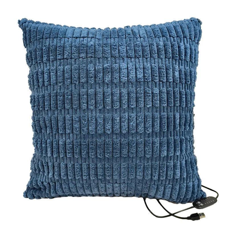 45x45cm USB Electric Cushion Portable Heating Pillow 5-Block Temperature Control Menstrual Cramps Period Pain Relief Heated Pad