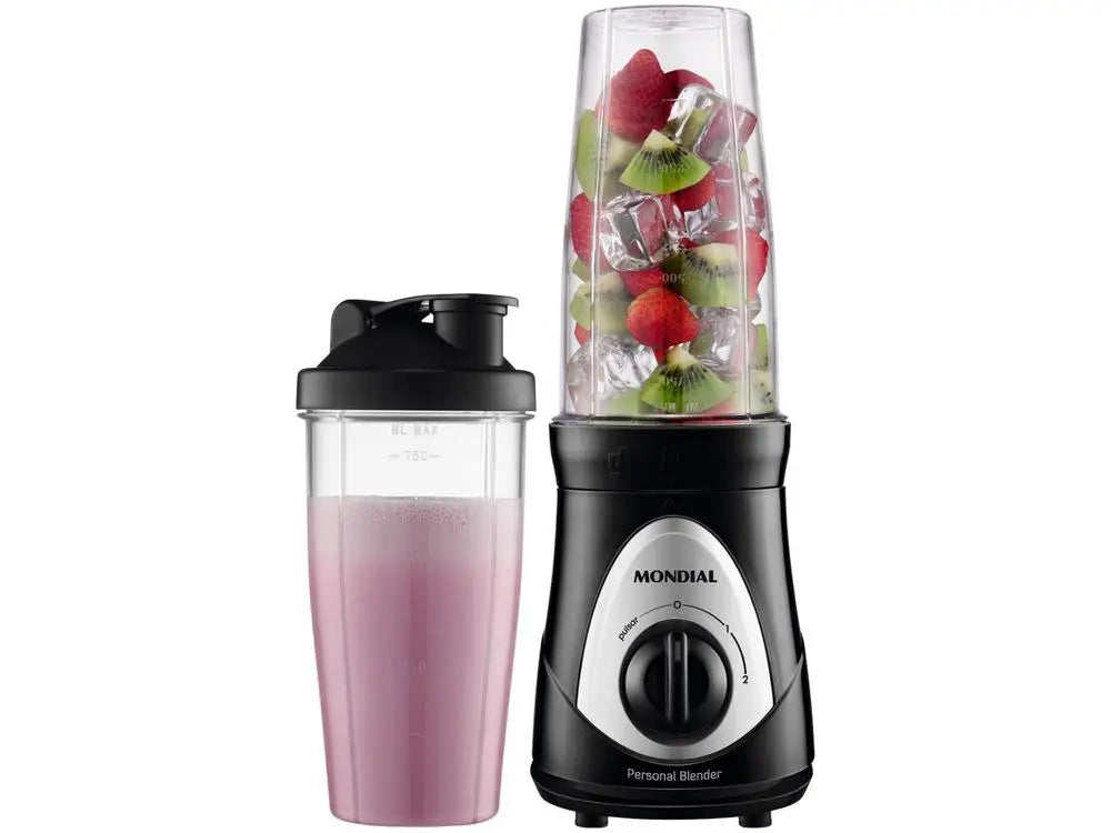 Mondial Personal Blender Blender DG-01 2 Speeds 300W Black and Silver Blender-110V