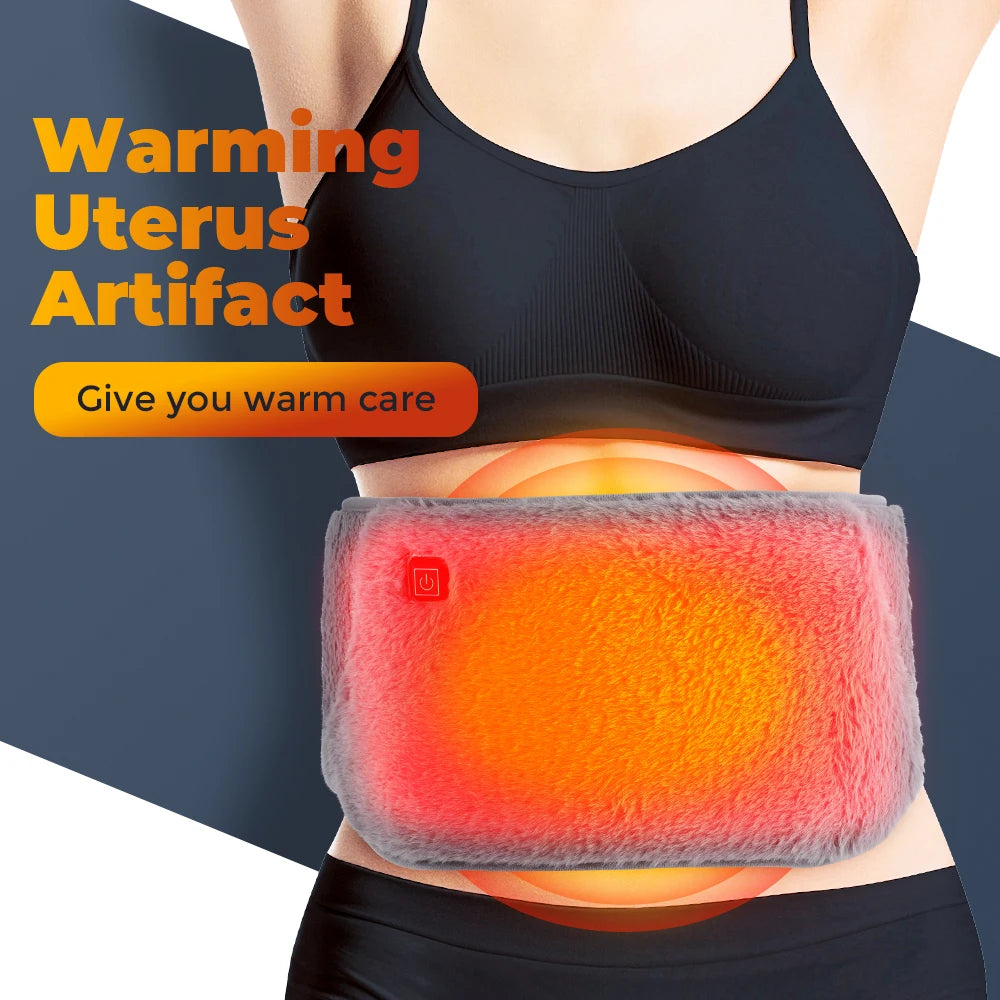 Graphene Waist Heating Pad Menstrual Period Care Electric Massage Belt Uterus Warming Winter Hand & Waist Warmer USB Charging