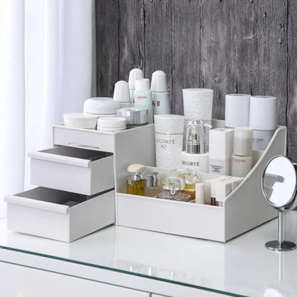 1pc White Drawer Makeup Box