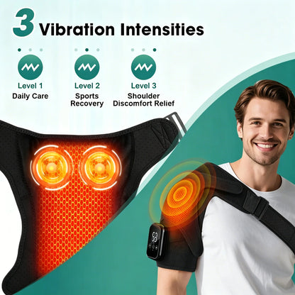 1 Shoulder Massager, Vibrating Shoulder Support, Shoulder Massage Support Belt, Arm Muscle Relaxation Belt